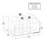 Mind Reader 7-Compartment Acrylic Desk Tray, Clear (AORG-CLR)~#|#~044E6343-2F8C-4002-841C754EF6EE4834_sc7
