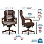 La-Z-Boy Delano Ergonomic Leather Executive Big & Tall Chair, 400 lb. Capacity, Brown (45833OSS)~#|#~047BA84D-3E65-4108-9F7432155C6A0AFF_sc7