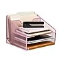 Staples 5-Compartment Metal Mesh Desktop File Organizer, Dusty Pink (ST63828)~#|#~04BBD973-BB9C-4AE5-9D382B88036647CB_sc7