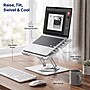 Uncaged Ergonomics Adjustable Swivel Laptop Stand for Desk, Steel, 360° Rotation, Up to 16", Silver~#|#~04CED4D3-20B9-4E5D-9673E34B618A1F11_sc7