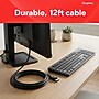 Staples TECH HDMI Cable – 12 ft. High‑Speed Male‑to‑Male Audio/Video Cable for TVs, Monitors, Laptops & Projectors, Black~#|#~04D3654D-AAE6-4A6D-AD78398B11BB28B3_sc7