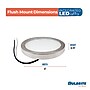Bulbrite 5" Round 10.3-Watt 3000K LED Flush Mount Light, 850 Lumens, Nickel (773602)~#|#~04E52000-9A5A-4CE1-96D4388E94C076EE_sc7