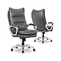 La-Z-Boy Jenkins Ergonomic Bonded Leather Executive Big & Tall Chair, 400 lb. Capacity, Gray (60075-GRY)~#|#~04EA66F5-0478-4ACC-9A5A34BCFFED6668_sc7