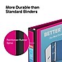 Staples Heavy Duty 1 1/2" 3-Ring Better Binder, D-Ring, Pink (ST55859-CC)~#|#~04FE7070-45E6-4BDA-BEEF4555C32333EA_sc7
