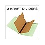 Pendaflex Pressboard Classification Folder, 2-Dividers, 2 1/2" Expansion, Letter Size, Light Green, 10/Box (23224R)~#|#~0522B080-C25B-4178-B0FA4229E4C7505A_sc7