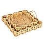Household Essentials Woven Water Hyacinth Scalloped Square Trays (HE1255)~#|#~05486BB3-1EA8-4D54-91E5D62A96341BEA_sc7