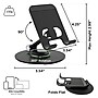 Uncaged Ergonomics 360° Swivel Rotating Adjustable Cell Phone Stand for Desk, Black (SPS-BLACK)~#|#~054EC8AA-E6F5-47D6-8D957421E67724BC_sc7