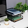 Mind Reader Metal Mesh Front Loading Stackable Letter Tray, Letter/Legal Size, Black (CSTACK2-BLK)~#|#~05634ED4-B495-4B90-A7AF2415D634DA22_sc7