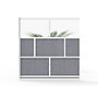 Luxor Modular Room Divider Add-On Wall, 70"H x 70"W, Gray/Frosted PET/Acrylic (MW-7070-XFCG)~#|#~057AC2DB-F3A1-4525-8DF1EBB16B9DFE7A_sc7
