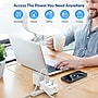 Uncaged Ergonomics 3-Outlet 3-USB Port Power Strip, 3', White (TC-w)~#|#~05A816A6-DBD6-48E6-8D812DDF5E7FD658_sc7