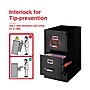 Staples Heavy Duty 2 Drawer Vertical File Cabinet, Letter Size Documents, 22" D x 15" W x 28.38" H, Black~#|#~05B7F42F-B5E7-472F-BA4AB1AF4F479150_sc7