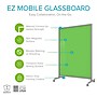 Ghent EZ Glass Mobile Dry-Erase Whiteboard, Aluminum Frame, 75"H x 62"W, Green (EZ1NA7562GN)~#|#~05C5D61A-CF82-4515-B190AFA29299E147_sc7