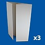 Flipside Tri-Fold Presentation Board, 48" x 36", Corrugated, White, 3/Pack (30048-3)~#|#~06201DFE-203D-449B-956802F7F3BBF10F_sc7