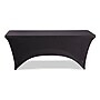 Iceberg 96"L x 30"W Stretch-Fabric Table Cover, Black (16531)~#|#~06452D58-C9C7-48EB-8794D755C080736B_sc7