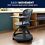 Flash Furniture Plastic Mobile Desk Chair, Dark Gray (YUYCX019DG)~#|#~065B8974-3A1E-4970-A7D562C28728F62A_sc7