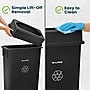 Alpine Industries Plastic Trash Can with Lid and Dolly, 23 Gallon, Black (ALP477-BLK1-PKD)~#|#~06628706-6547-4942-874D8796AE1B4F5C_sc7