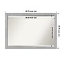 Amanti Art Vista Brushed Nickel Narrow Frame Wall Mirror, 26.75" x 38.75" (A42674960962)~#|#~06838B5D-8A87-41EE-A0CB9347048FAEBA_sc7