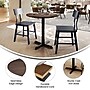 Flash Furniture Acadia 31.25" Round Wooden Dining Table with X-Base, Dark Brown/Black Base (STRD31WBRT2222)~#|#~06EAD104-A810-4444-94AC98092AF4E8CE_sc7