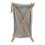 Household Essentials X-Frame 1-Section Collapsible Hamper with Lid, Cotton, Gray (6787-1)~#|#~06EE94D9-44CC-4A44-A8CA215CF4711678_sc7