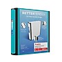 Staples 2" 3-Ring Better Binder, D-Ring, Teal (ST55875-CC)~#|#~07090BCB-8DCB-452C-84523219BE17C1E7_sc7
