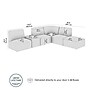 Bush Business Furniture Assemble L Shaped Sectional with Power/USB, Oat Fabric (ASM005OTF)~#|#~073D0C4A-946D-4DE7-B428349573725A69_sc7