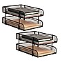 Mind Reader 2-Tier Stackable Paper Desk Tray, Metal Mesh, Black, 2/Set (2CSTACK2-BLK)~#|#~0742ECDF-A9BB-4C35-A516B3E6A02747FF_sc7