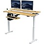 VersaDesk PowerLift Split-Level 72"W Electric Rectangular Adjustable Standing Desk, Maple/White (PL2SD7230-WM)~#|#~07616AB6-2B7A-4DA9-8E8D4212C6EDF3B0_sc7