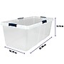 Home Logic 100 Quart, Latch Lid Storage Bin, Clear, 4/Case (7107)~#|#~076BCBE8-A68A-49EB-BE52B5BEC4728204_sc7