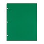 Staples 3-Hole Punched 2-Pocket Plastic Portfolio Folder, Green (ST52806-CC)~#|#~076BCD7F-B46C-4E28-B80EE61378FBE283_sc7