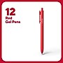 TRU RED™ Retractable Quick Dry Gel Pens, Medium Point, 0.7mm, Red, Dozen (TR54500)~#|#~0786F9A5-5BDF-4027-937E716180840329_sc7