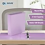 Davis Group Standard View 2" 3-Ring Binders, Lavender, 6/Pack (7413-13-06)~#|#~078F78B5-4CC3-40D5-A93E14DAFBD9B961_sc7