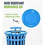 Alpine Industries Metal Commercial Outdoor Rain Bonnet Lid for 38-Gallon Recycling Receptacle, Blue (479-38-A-BLU)~#|#~07C37C24-FFD8-480E-B61F4FB175EE5BED_sc7