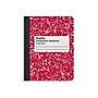 Staples® Composition Notebook, 7.5" x 9.75", College Ruled, 100 Sheets, Red (ST55065)~#|#~07D5A077-1424-42BF-BE21B7E7E89EA44F_sc7