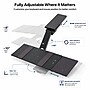 Uncaged Ergonomics KT2 Adjustable Under-Desk Keyboard Tray with Mouse Platform, Black (KT2-b) ~#|#~07D9A750-88DC-463F-9000016A4098D7BC_sc7