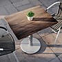 Flash Furniture TopGuard 30" x 24" Rectangular Wood Dining Table with Round Base, Dark Brown/Silver Base (ST2430WBRTR18S)~#|#~07DB6D7D-1E99-4DA2-87BC689D37278FE9_sc7