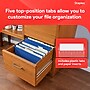 Staples Hanging File Folders, Letter Size, Blue, 5-Tab, 1/5-Cut Tabs, Includes Tabs & Inserts - 25/Pack~#|#~07F40857-D9C1-4D2E-AF3E00757A4B4787_sc7