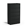 Staples HL8000 Commercial 5-Drawer Lateral File Cabinet, Locking, Letter/Legal, Black, 36"W (21754D)~#|#~07FF6962-D896-4A2D-AA959635406C39C0_sc7