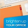 Pendaflex Recycled Heavy Duty End Tab File Folder, Straight Cut, Letter Size, Orange, 100/Box (H110DOR)~#|#~086046FA-EFEF-495D-8BBD8E64D754B1D8_sc7