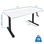 Mount-It! 55"W Manual Adjustable Standing Desk, White/Black (MI-18070)~#|#~08702C0E-25D7-449F-93FFDC89FD50C479_sc7
