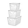 Azar Displays Diamond Pattern Storage Bins, Assorted Sizes, Clear (556903-SET)~#|#~08757377-85E1-4C9E-AFB669F5E4AB0499_sc7