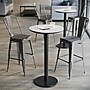Flash Furniture Acadia 24" Round Wooden Dining Table with Round Base, White Faux Marble/Black Base (STRD24WMATR18B)~#|#~088A56FB-181F-499B-96230BD1C6887FF1_sc7