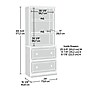Sauder Select 70"H 3-Shelf Bookcase, Chalked Chestnut (444770)~#|#~089E59D7-24BA-4081-878B76523BA2E7AD_sc7