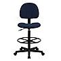 Flash Furniture Mid Back Fabric Ergonomic Drafting Stool, Navy Blue (BT659NVY)~#|#~08B917E4-B576-4794-B2E147939AA8841E_sc7