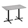 Flash Furniture Acadia Wooden Dining Table with X-Bases, 30"D x 48"W, Gray Faux Concrete/Black Base (ST3048CGT2230)~#|#~08D5E9CB-26B0-4D46-858252C60709E928_sc7