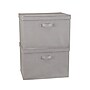 Household Essentials Large Folding Fabric Wide KD Storage Box With Lid, 12" x 18.5"x 15", 58 Qt., Gray, 2/Pack (7419-1)~#|#~08F1BB63-8A03-4EB9-88AE240A39BF3092_sc7
