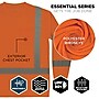 GloWear 8368 High Visibility Long Sleeve T-Shirt, ANSI Type R Class 3, Orange, Medium (22063)~#|#~08F67F09-8D6B-4ECC-8E9D6530252B391B_sc7