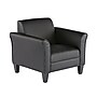 Alera® Reception Lounge Series Club Chair, Black/Black Leather~#|#~C0062427-6C30-4995-A9B82BF676DBDDA8_sc7