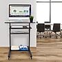 Mount-It! 32" W Mobile Adjustable Standing Desk With Retractable Keyboard Tray, Black (MI-7998B)~#|#~09313FFC-CAE1-4A37-BDAB8945CB6194F7_sc7