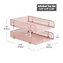 Mind Reader Metal Mesh Front Loading Stackable Letter Tray, Letter/Legal Size, Pink (CSTACK2-PNK)~#|#~0951632C-5424-4B4E-8643FEC198939DEB_sc7