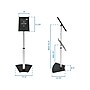 Mount-It! Adjustable Anti-Theft iPad Tablet Floor Stand, Matte Black/Silver (MI-3783_G10)~#|#~09556A85-2042-4607-AB8C9C2736DA4C20_sc7